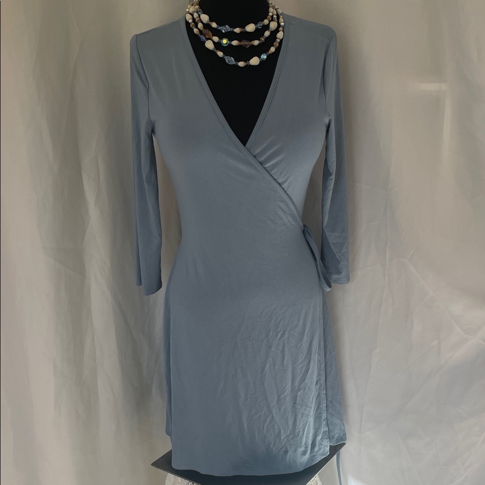 Fashion Nova Light Blue Long Sleeve Dress Size Medium